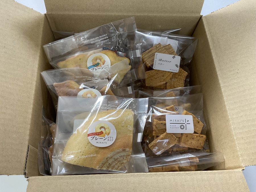 米粉バウムと焼き菓子のお召し上がりイメージ